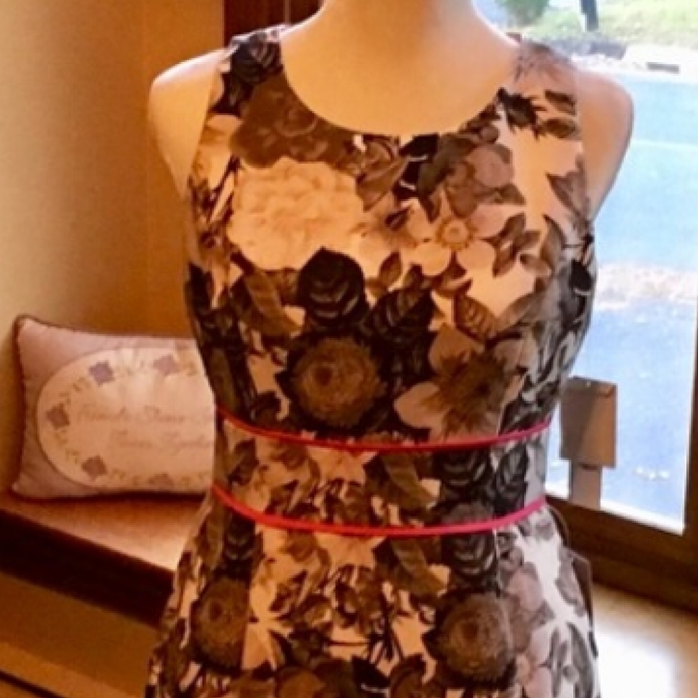 Eliza J Floral Brocade Dress